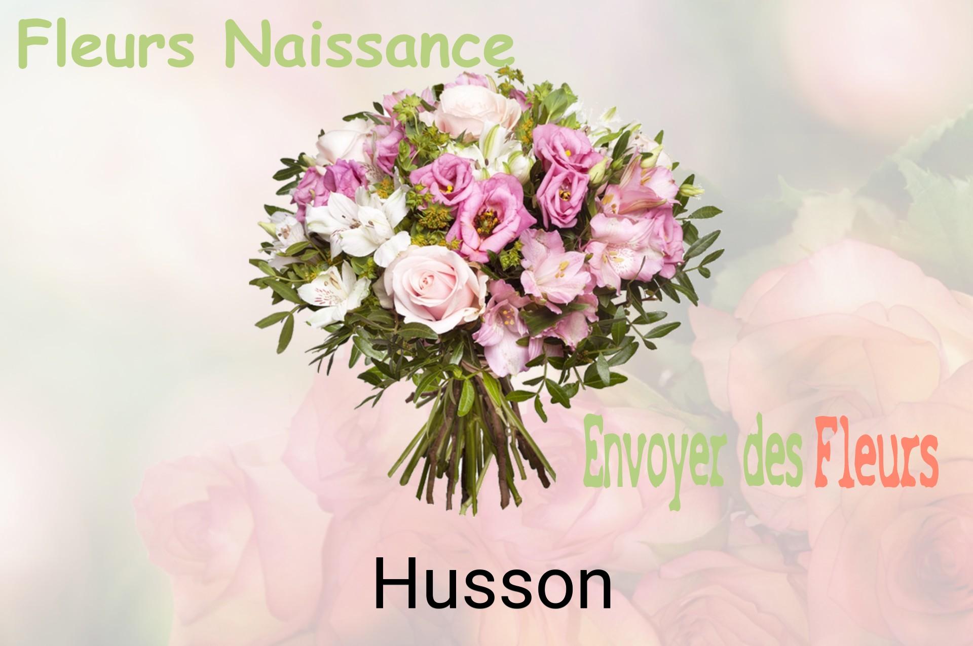 Bouquet de fleurs de naissance livré à Husson